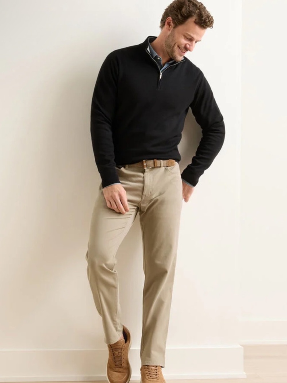 Peter Millar Men’s Five-Pocket Pant — Light Khaki
